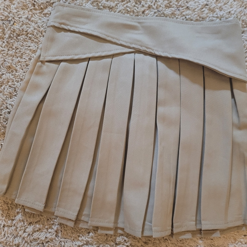 US Polo Girls Pleaded Khaki Skirt